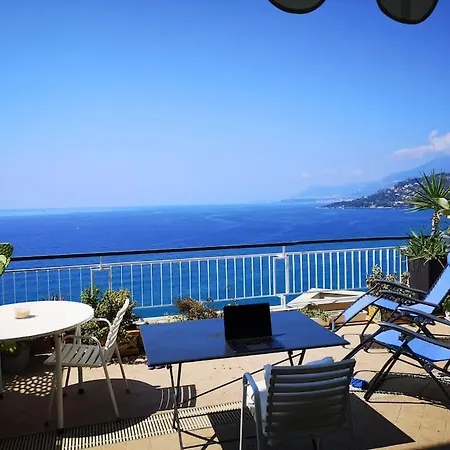 Beachfront Paradise - Panoramic Terrace, Monaco View & Private Access To Calandre Beach - French Riviera Liguria