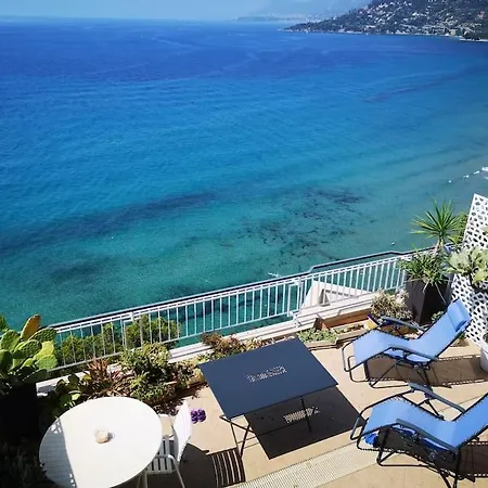 Beachfront Paradise - Panoramic Terrace, Monaco View & Private Access To Calandre Beach - French Riviera Liguria Apartman *