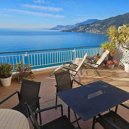 Apartman Beachfront Paradise - Panoramic Terrace, Monaco View & Private Access To Calandre Beach - French Riviera Liguria *
